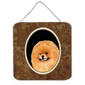 Micasa 6 x 6 in. Starry Night Pomeranian Aluminium Metal Wall or Door Hanging Prints MI728594